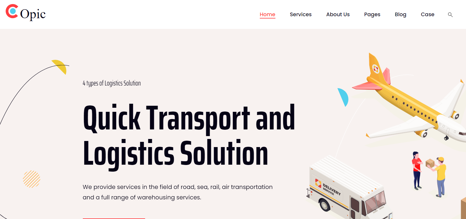 Copic - Transport - Logistics WordPress Theme