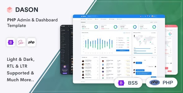 Dason PHP Admin - Dashboard Template