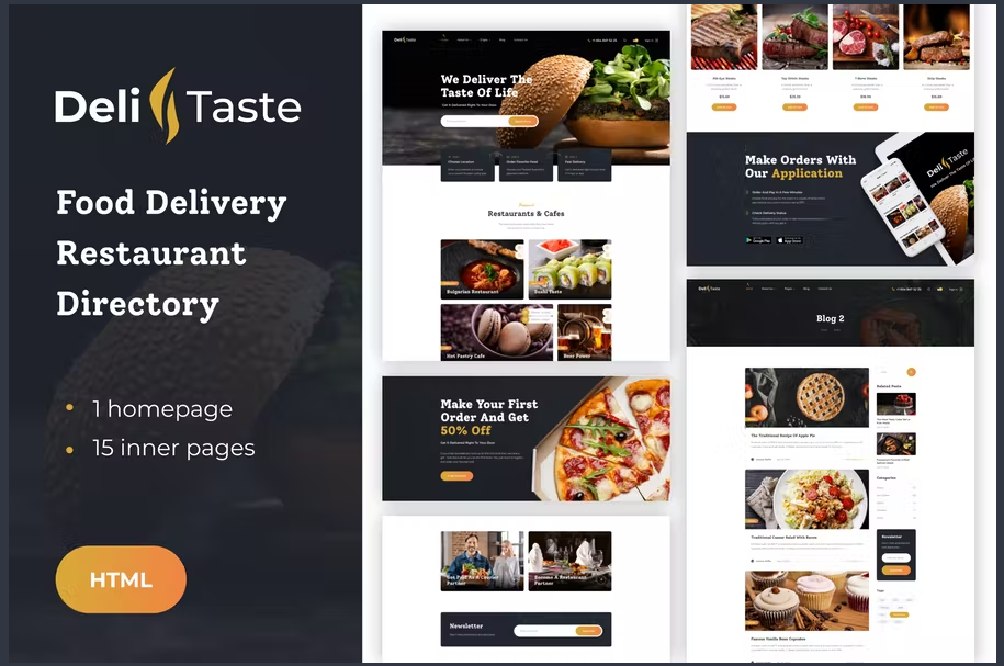 DeliTaste - Food Delivery HTML Template