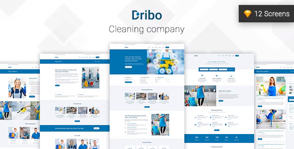 Dribo - Cleaning company Sketch Template