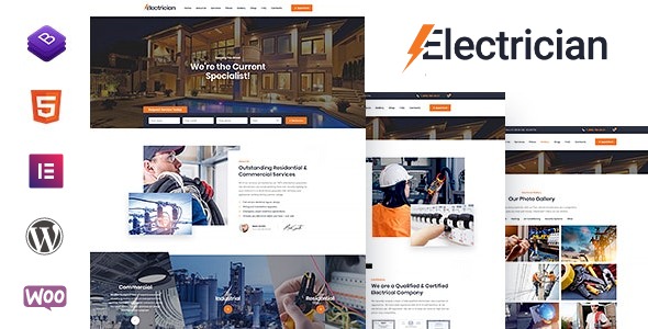 Electrician Electricity Services WordPress Theme