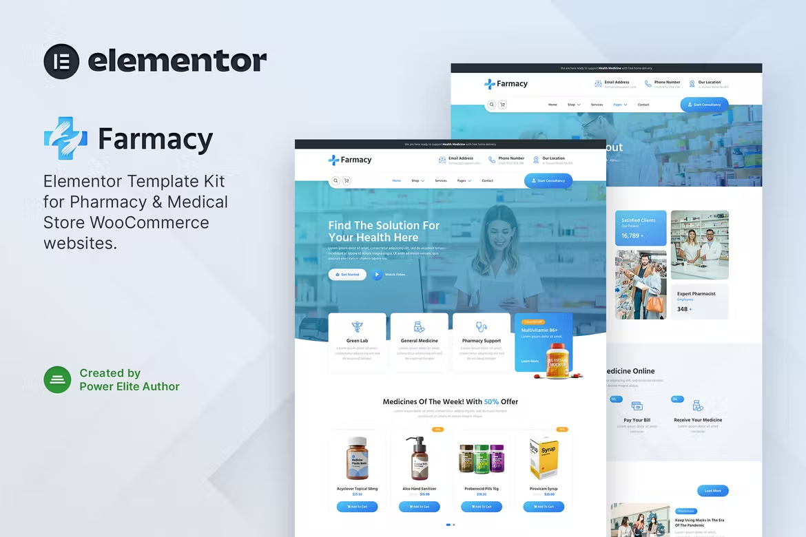 Farmacy - Pharmacy & Medical Store Elementor Template Kit
