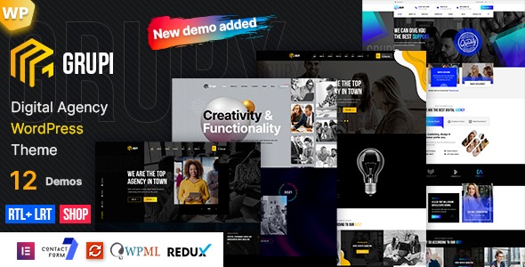 Grupi- Digital Agency WordPress + RTL