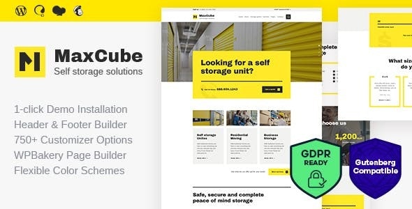 MaxCube - Moving - Self Storage Relocation Business WordPress Theme