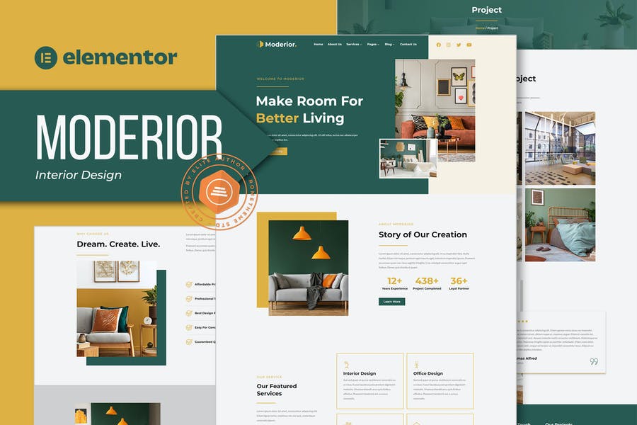 Moderior - Interior Design Elementor Template Kit