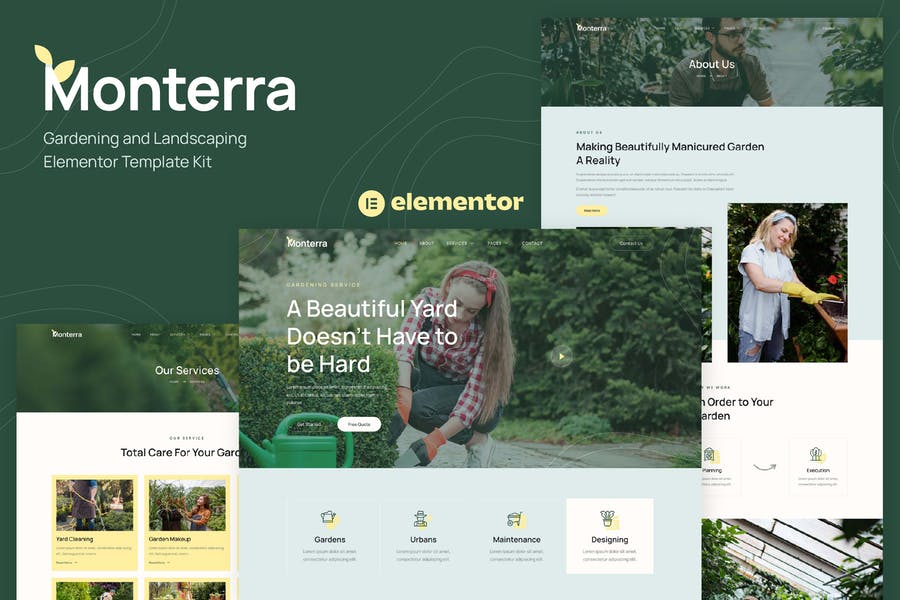 Monterra - Gardening and Landscaping Elementor Template Kit