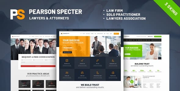 Pearson Specter WordPress Theme for Lawyer - Attorney