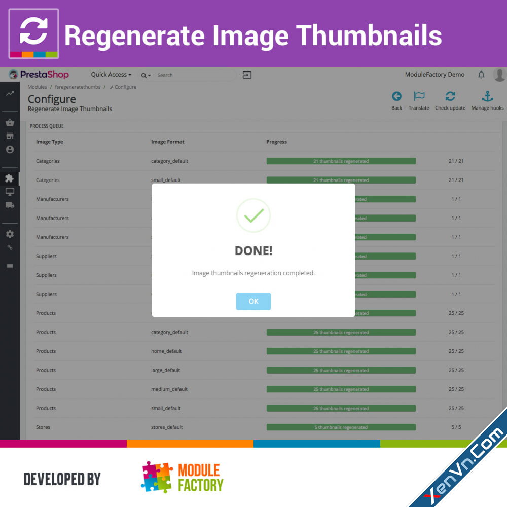 Regenerate Image Thumbnails module