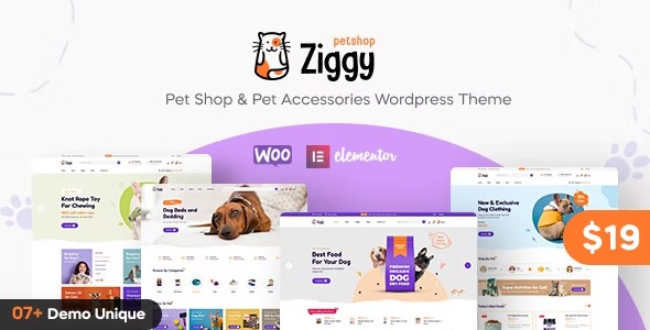 ZiggyPet Shop WordPress Theme