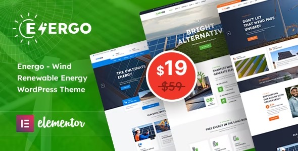 Energo Wind Renewable Energy WordPress Theme