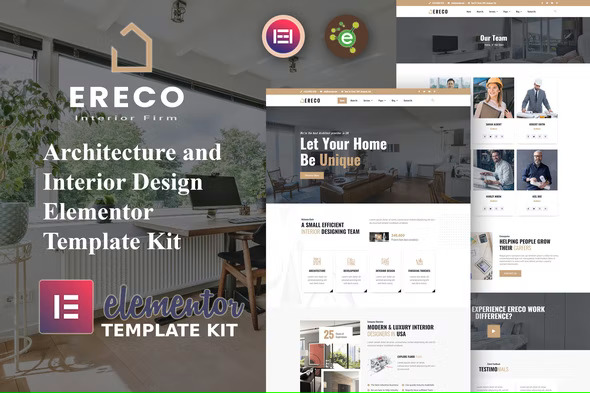 Ereco - Architecture & Interior Design Elementor Template Kit