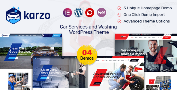 Karzo - Car Service - Washing WordPress Theme