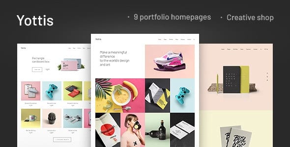 Yottis Personal Creative Portfolio WordPress Theme + Store