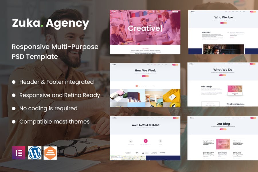 Zuka-Agency - Creative Portfolio & Agency Template Kit