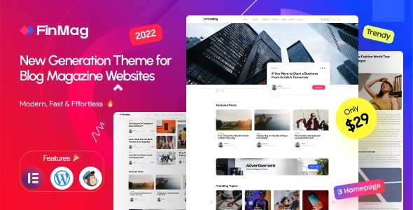 FinMag Modern Magazine WordPress Theme