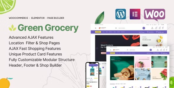 Green Grocery Online Supermarket - Organic Food eCommerce Theme