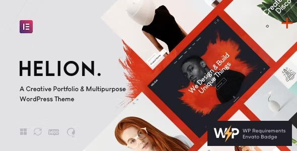 HelionPersonal Creative Portfolio WordPress Theme + Store