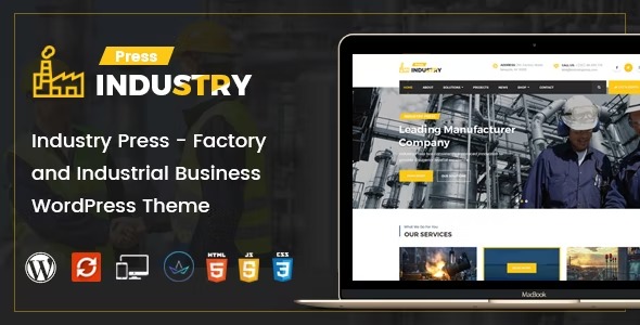 Industry Press Factory and Industrial Business WordPress Theme