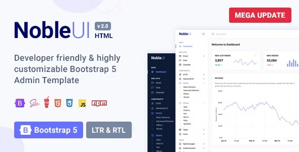 NobleUI - HTML Bootstrap Admin Dashboard Template