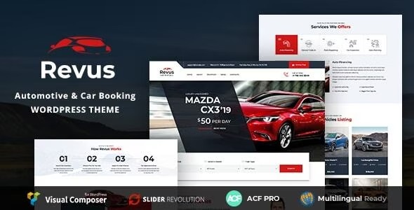 Revus - Automotive - Car Rental WordPress Theme
