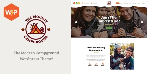 The Mounty Hiking Campground - Children Camping WordPress Theme