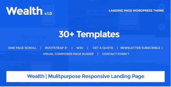 Wealth - Multi Purpose Landing Page WordPress Theme