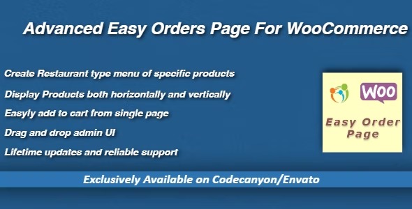 WooCommerce Advanced Easy Orders Page