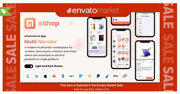 eShop - Multi Vendor eCommerce App - eCommerce Vendor Marketplace Flutter App