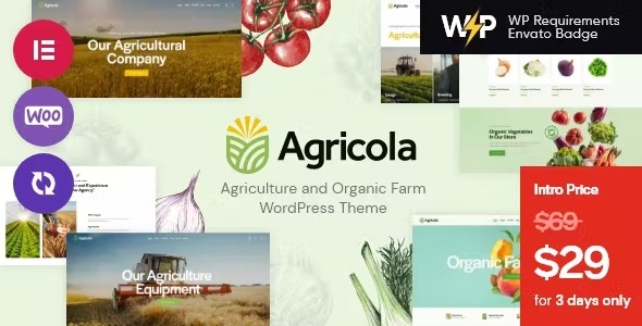 Agricola - Agriculture and Organic Farm WordPress Theme