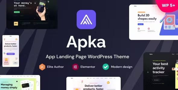 Apka App Landing Page WordPress Theme