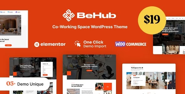 BeHub Coworking Space WordPress Theme