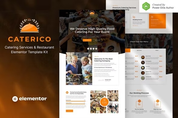 Caterico - Catering Services & Restaurant Elementor Template Kit