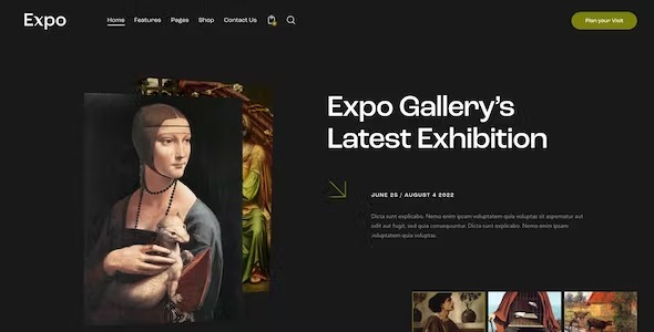 ExpoModern Art - Photography Gallery WordPress Theme