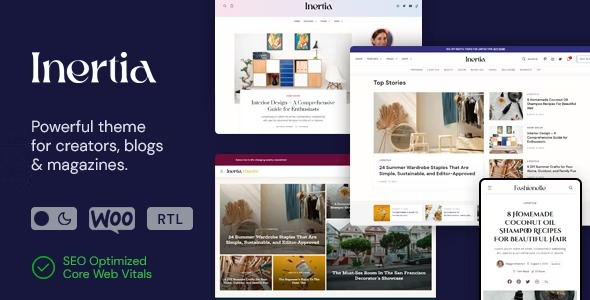 Inertia - Multipurpose Magazine - Blog WordPress Theme