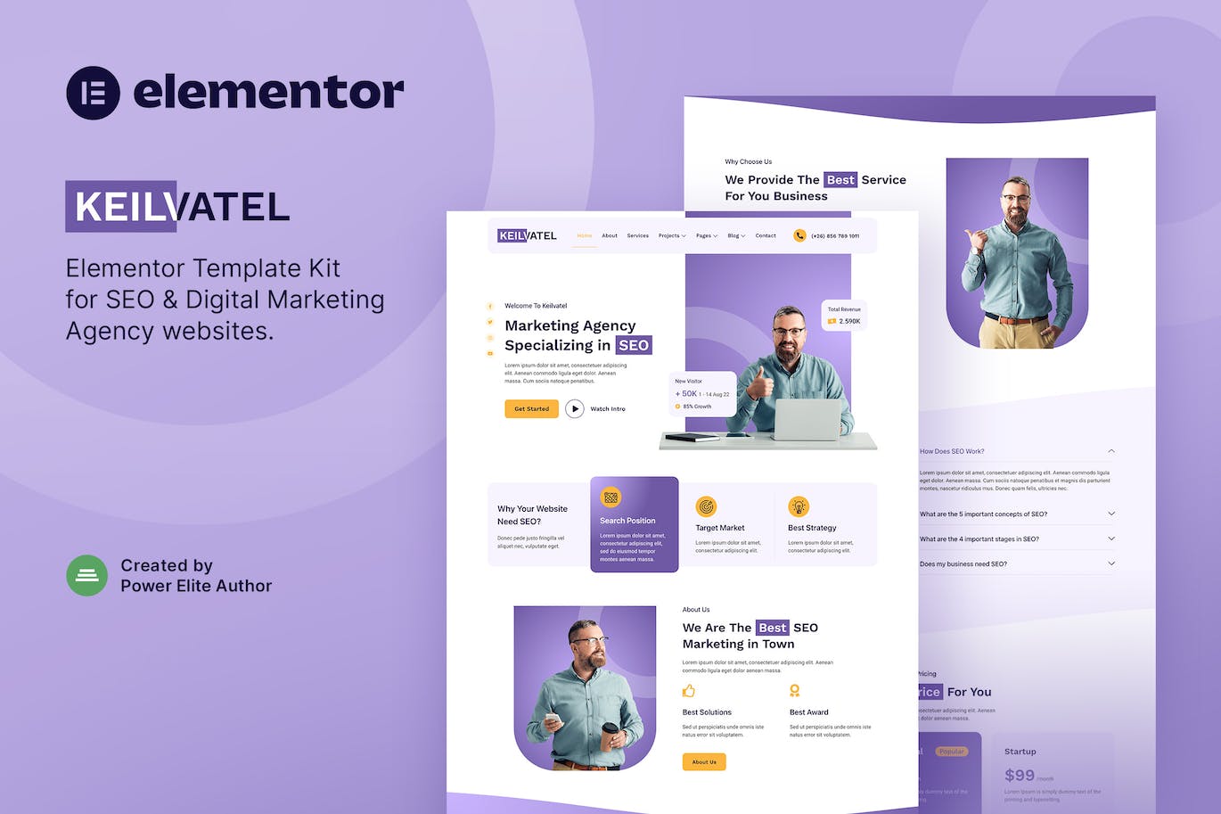 Keilvatel - SEO & Digital Marketing Agency Elementor Template Kit