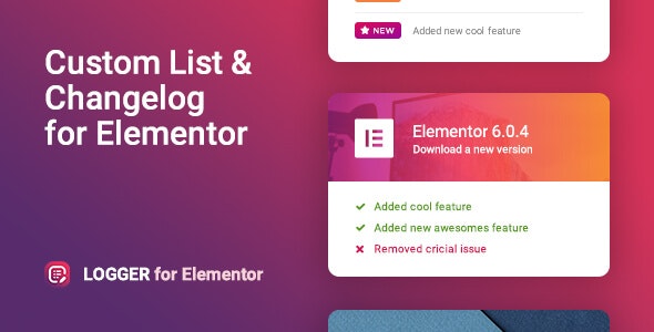 Logger - Changelog - Custom List for Elementor