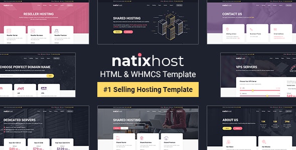 NatixHost - WHMCS - Hosting HTML Template