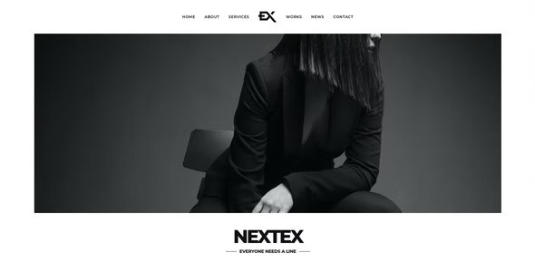 Nextex One Page Photography WordPress Theme