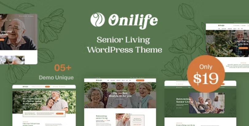 Onilife Senior Living WordPress Theme