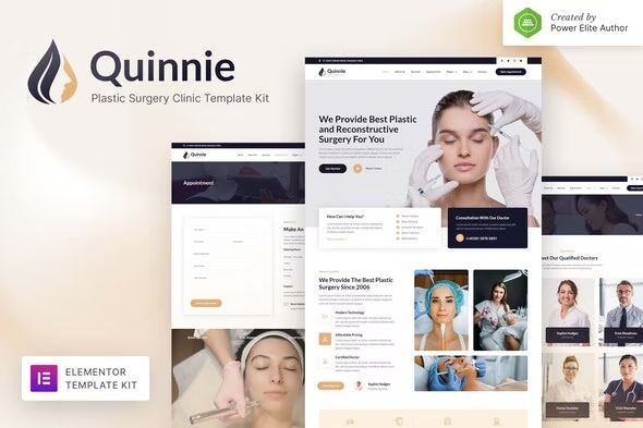 Quinnie - Plastic Surgery Clinic Elementor Template Kit