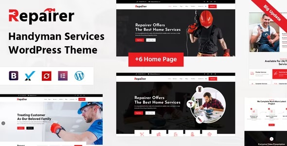 Repairer Handyman Services WordPress Theme