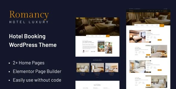 Romancy Hotel Booking WordPress Theme