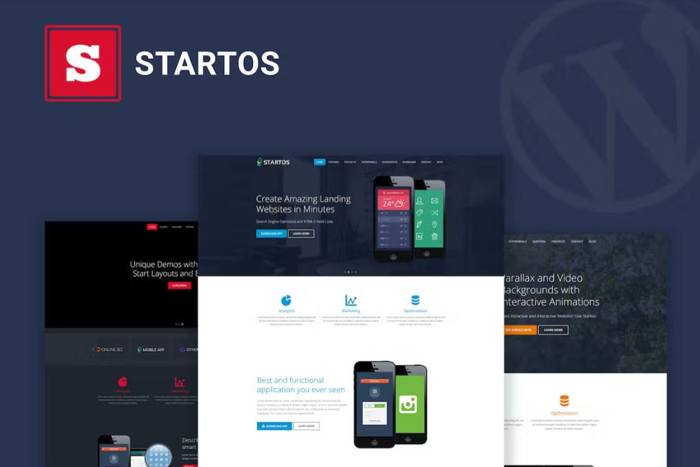 Startos - Modern App Landing Page WordPress Theme