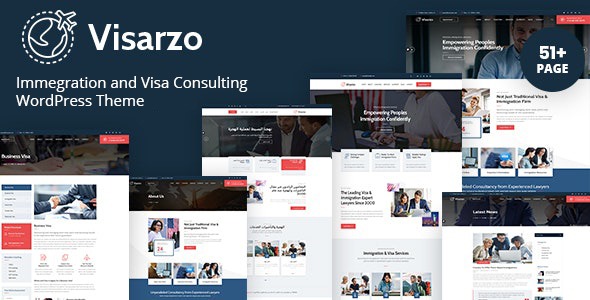 Visarzo Immigration and Visa Consulting WordPress Theme