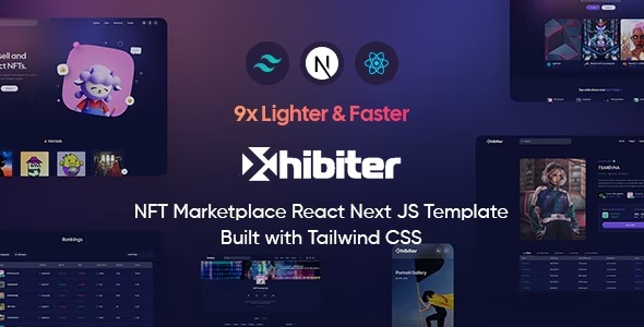 Xhibiter August NFT Marketplace React NextJS Template