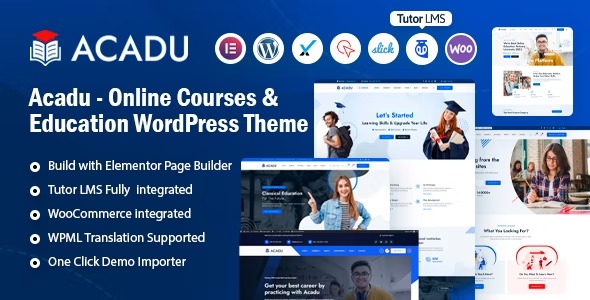 Acadu Online Courses - Education WordPress Theme