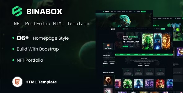 Binabox September NFT Portfolio HTML Template