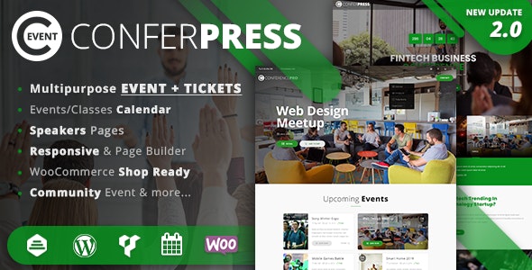 ConferPress - Event Tickets Theme