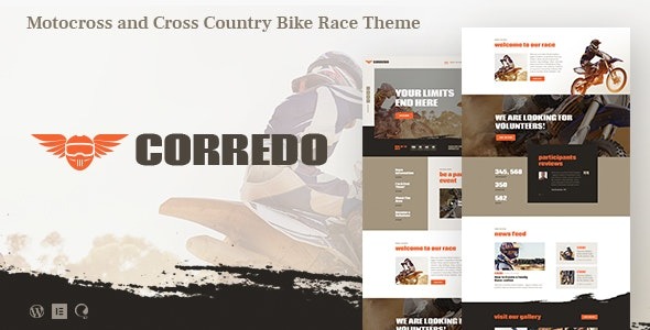 Corredo - Bike Race - Sports Events WordPress Theme