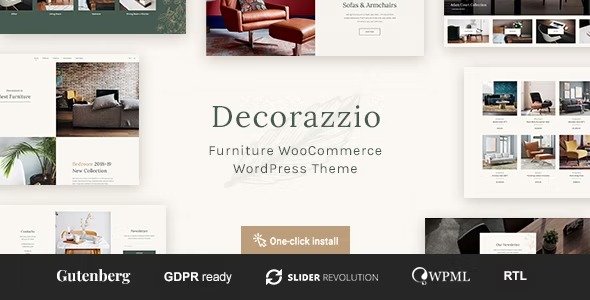 Decorazzio Interior Design and Furniture Store WordPress Theme